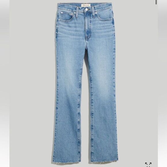 Madewell Petite Cali Demi-Boot Jeans in Enmore Wash: Raw-Hem Edition Size 26 P - Picture 5 of 16